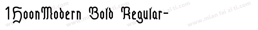 1HoonModern Bold Regular字体转换